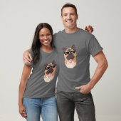 Crypto Doge Akita sjiitische munten houden de maan T-shirt (Unisex)