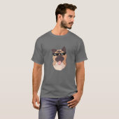 Crypto Doge Akita sjiitische munten houden de maan T-shirt (Voorkant volledig)