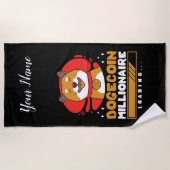 Crypto DogeCoin Miljonair Laden Strandlaken (Voorkant)