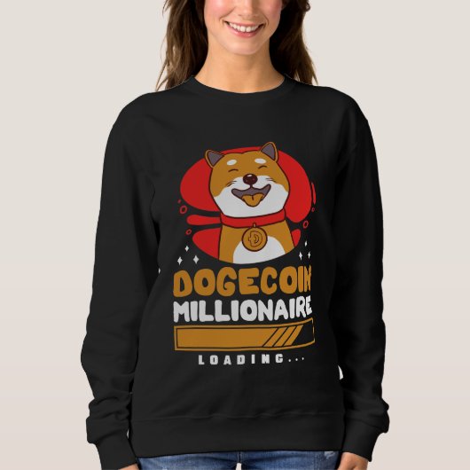 Crypto DogeCoin Miljonair Laden Trui (Voorkant)