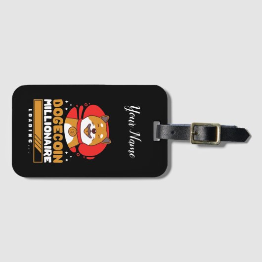 Crypto DogeCoin Millionaire Loading Bagagelabel (Voorkant (horizontaal))