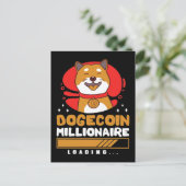 Crypto DogeCoin Millionaire Loading Briefkaart (Staand voorkant)