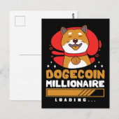 Crypto DogeCoin Millionaire Loading Briefkaart (Voorkant / Achterkant)
