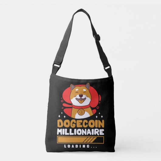 Crypto DogeCoin Millionaire Loading Crossbody Tas (Voorkant)