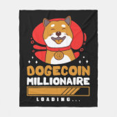 Crypto DogeCoin Millionaire Loading Fleece Deken (Voorkant)