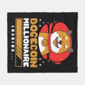 Crypto DogeCoin Millionaire Loading Fleece Deken (Voorkant (Horizontaal))