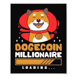 Crypto DogeCoin Millionaire Loading Foto Afdruk