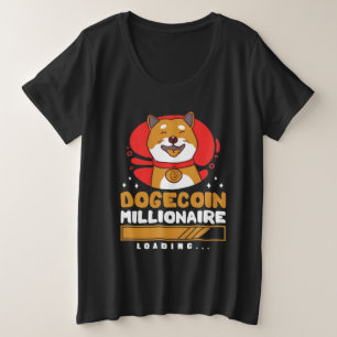 Crypto DogeCoin Millionaire Loading Grote Maat T-shirt
