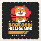 Crypto DogeCoin Millionaire Loading Kartonnen Onderzetters (Voorkant)