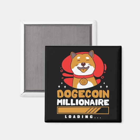 Crypto DogeCoin Millionaire Loading Magneet (Voorkant / Achterkant)