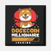 Crypto DogeCoin Millionaire Loading Magneet (Voorkant)
