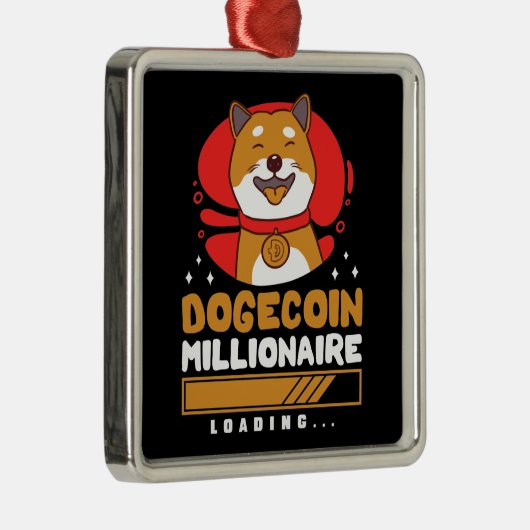 Crypto DogeCoin Millionaire Loading Metalen Ornament (Rechts)