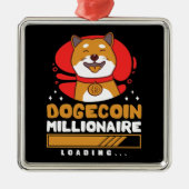 Crypto DogeCoin Millionaire Loading Metalen Ornament (Voorkant)