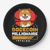 Crypto DogeCoin Millionaire Loading Papieren Bordje (Voorkant)