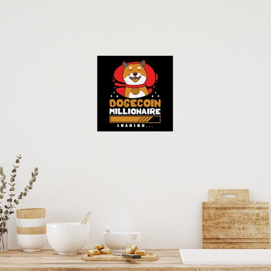 Crypto DogeCoin Millionaire Loading Poster (Keuken)