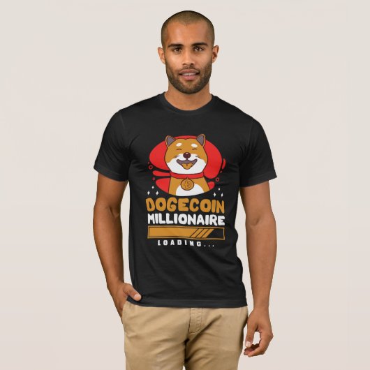Crypto DogeCoin Millionaire Loading T-shirt (Voorkant volledig)