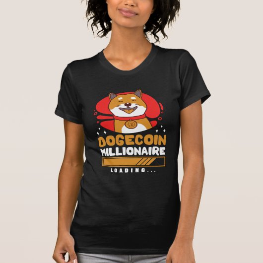 Crypto DogeCoin Millionaire Loading T-shirt (Voorkant)