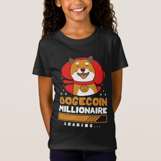 Crypto DogeCoin Millionaire Loading T-shirt (Voorkant)