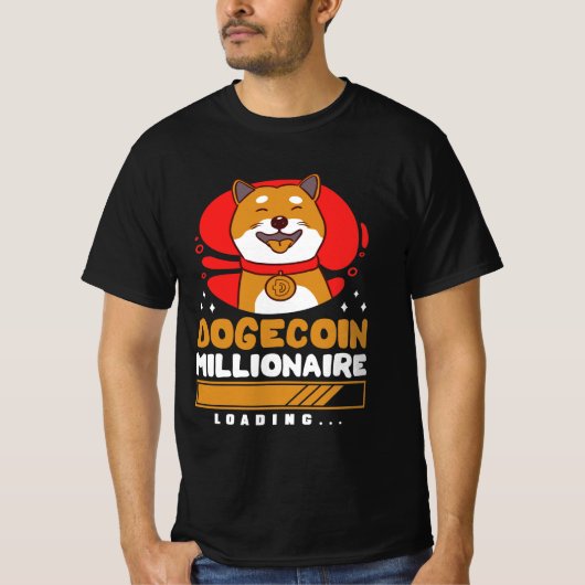 Crypto DogeCoin Millionaire Loading T-shirt (Voorkant)