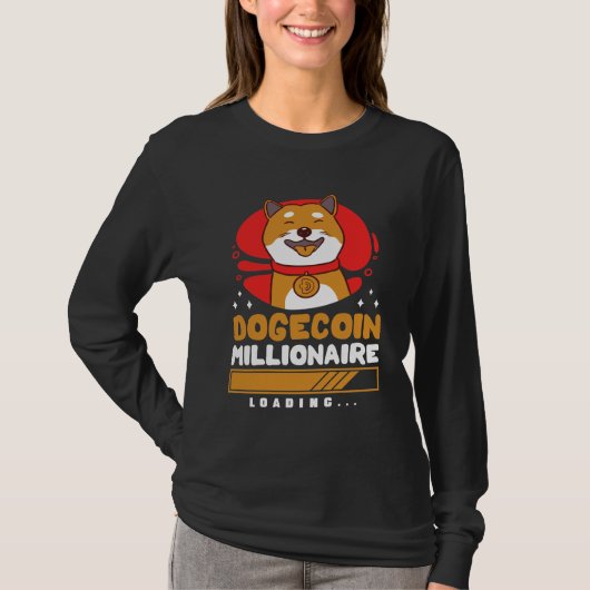 Crypto DogeCoin Millionaire Loading T-shirt (Voorkant)