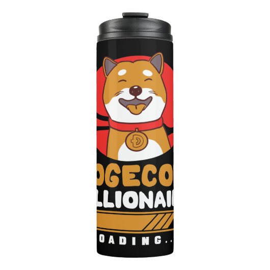 Crypto DogeCoin Millionaire Loading Thermosbeker (Voorkant)