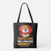 Crypto DogeCoin Millionaire Loading Tote Bag (Achterkant)