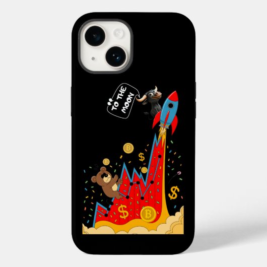 Crypto- en aandelenmarkt humor Case-Mate iPhone case (Achterkant)