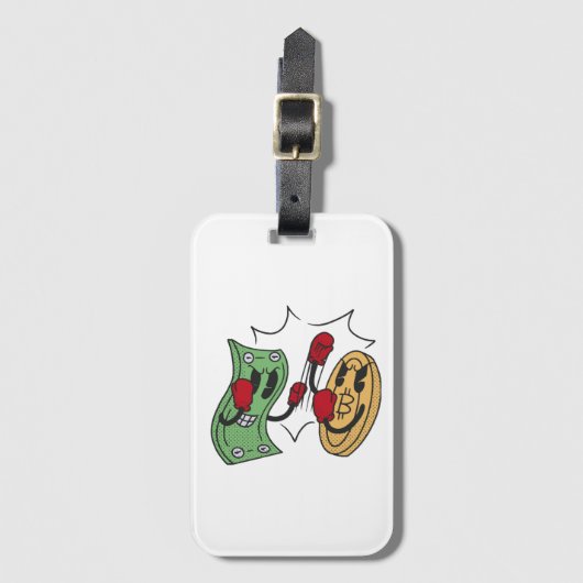 Crypto Fight Club Bagagelabel (Voorkant (verticaal))