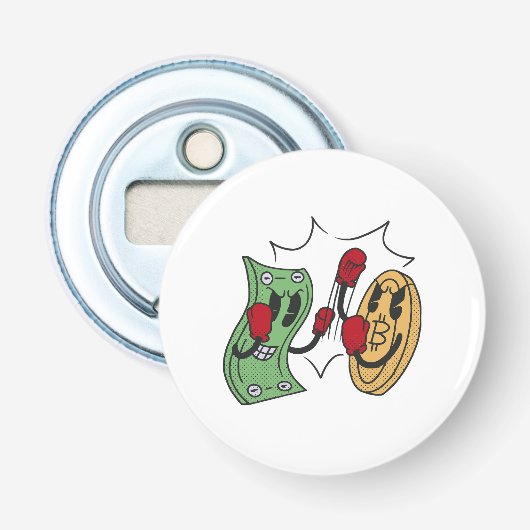 Crypto Fight Club Button Flesopener (Voorkant)
