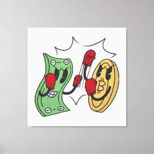 Crypto Fight Club Canvas Afdruk