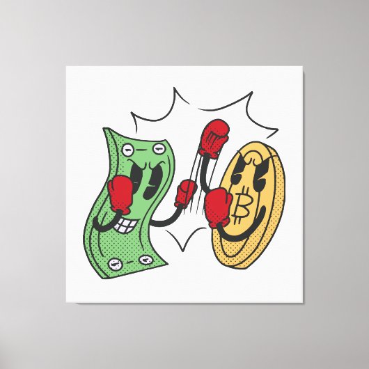Crypto Fight Club Canvas Afdruk (Voorkant)