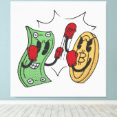 Crypto Fight Club Canvas Afdruk (Insitu (Houten vloer))