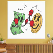 Crypto Fight Club Canvas Afdruk (Insitu (Woonkamer))
