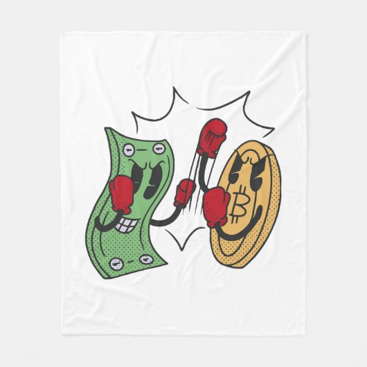 Crypto Fight Club Fleece Deken (Voorkant)