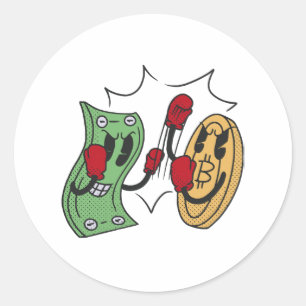 Crypto Fight Club Ronde Sticker