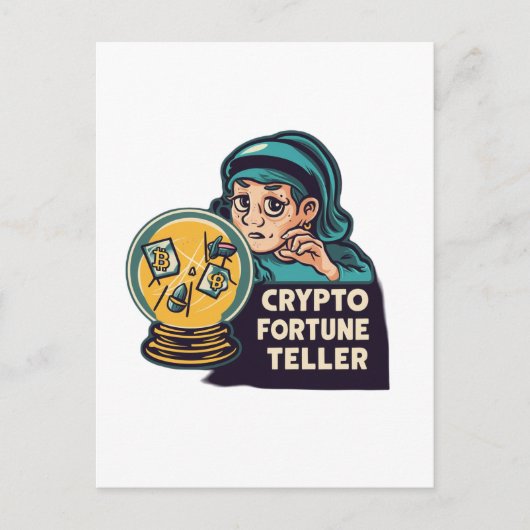 Crypto Fortune Teller Briefkaart (Voorkant)
