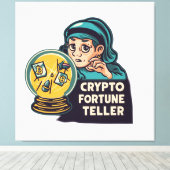 Crypto Fortune Teller Canvas Afdruk (Insitu (Houten vloer))