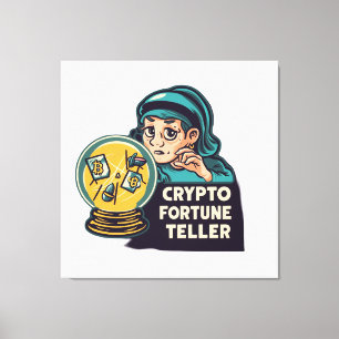 Crypto Fortune Teller Canvas Afdruk