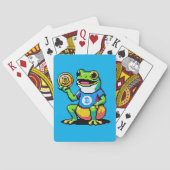 Crypto Frog - Grappige Pixel Art Digitale Valuta Pokerkaarten (Achterkant)