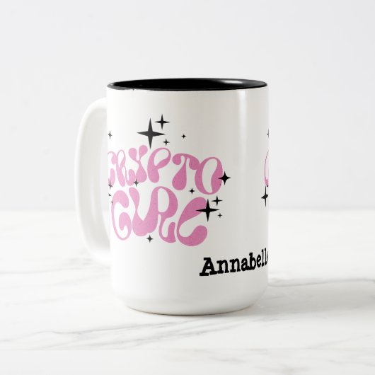 Crypto Girl Coffee Mok (Voorkant links)