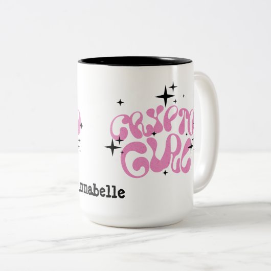 Crypto Girl Coffee Mok (Voorkant rechts)