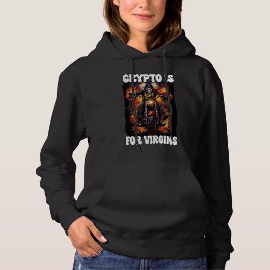 Crypto is voor Virgins Cringe Skeleton Hoodie (Voorkant)