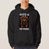 Crypto is voor Virgins Cringe Skeleton Hoodie (Voorkant)