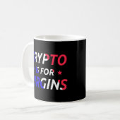 Crypto is voor Virgins Funny Quote Crypto Koffiemok (Voorkant links)