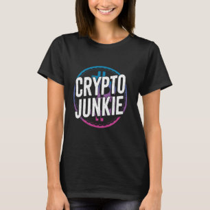 Crypto Junkie Cryptocurrency-liefhebber T-shirt