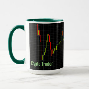 Crypto Kandelaar Grafiek Gepersonaliseerd Geld Ont Mok