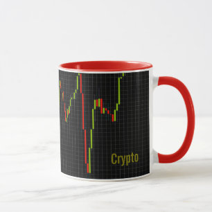 Crypto Kandelaar Grafiek Gepersonaliseerd Geld Ont Mok