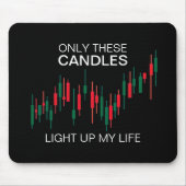 Crypto kandelaars gepersonaliseerd muismat (Voorkant)