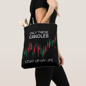 Crypto kandelaars gepersonaliseerd tote bag (Dichtbij)