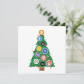 Crypto Kerstboom Cryptocurrency Ornament Kaart (Staand voorkant)
